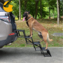 Dog Stairs Metal Frame Foldable Large Dog Step Portable Pet Ladder Ramp for Cars