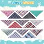 Dog Bandana Plaid Cotton  Washable Puppy Triangle  Drool Bibs Dog Handkerchief Girl Comfortable Scarf