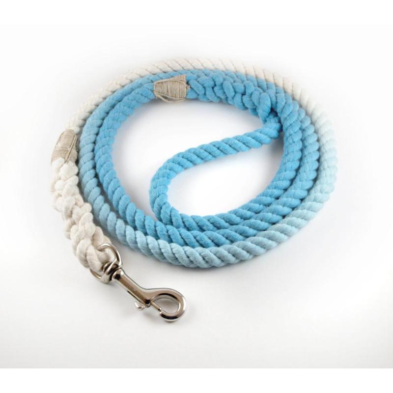 Ombre Rope Dog Leash Braided Cotton Heavy Duty Strong Durable Multi-Colored dog leash rope