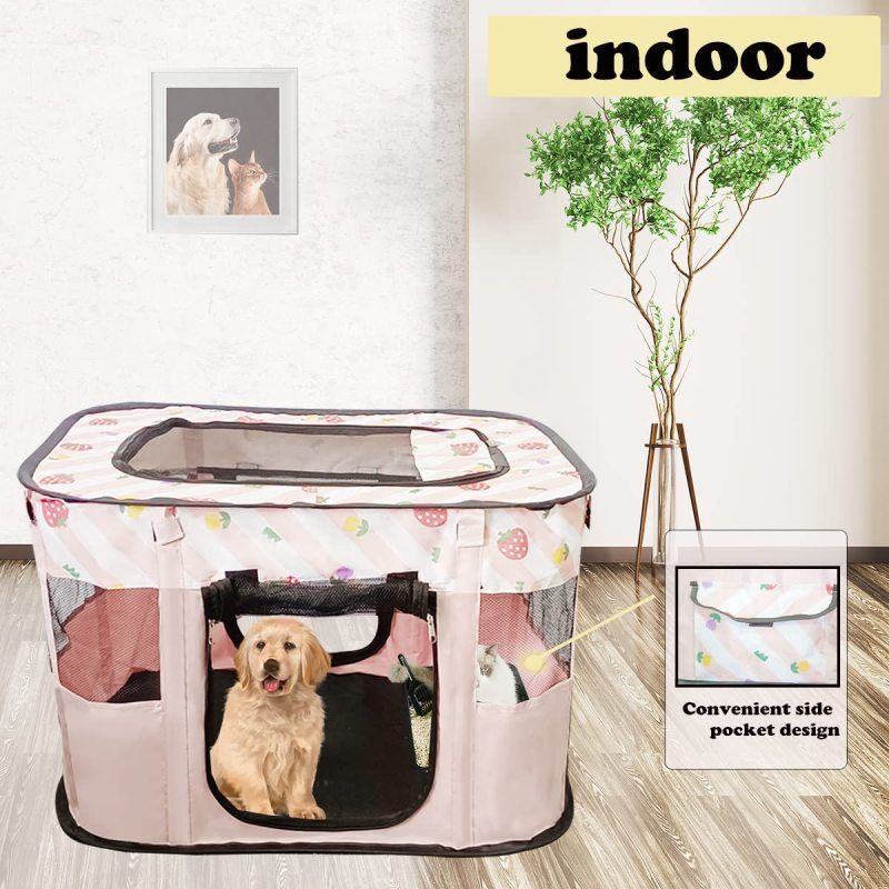 Outdoor or Indoor Collapsible Crates Kennel Playpen for Dog cat