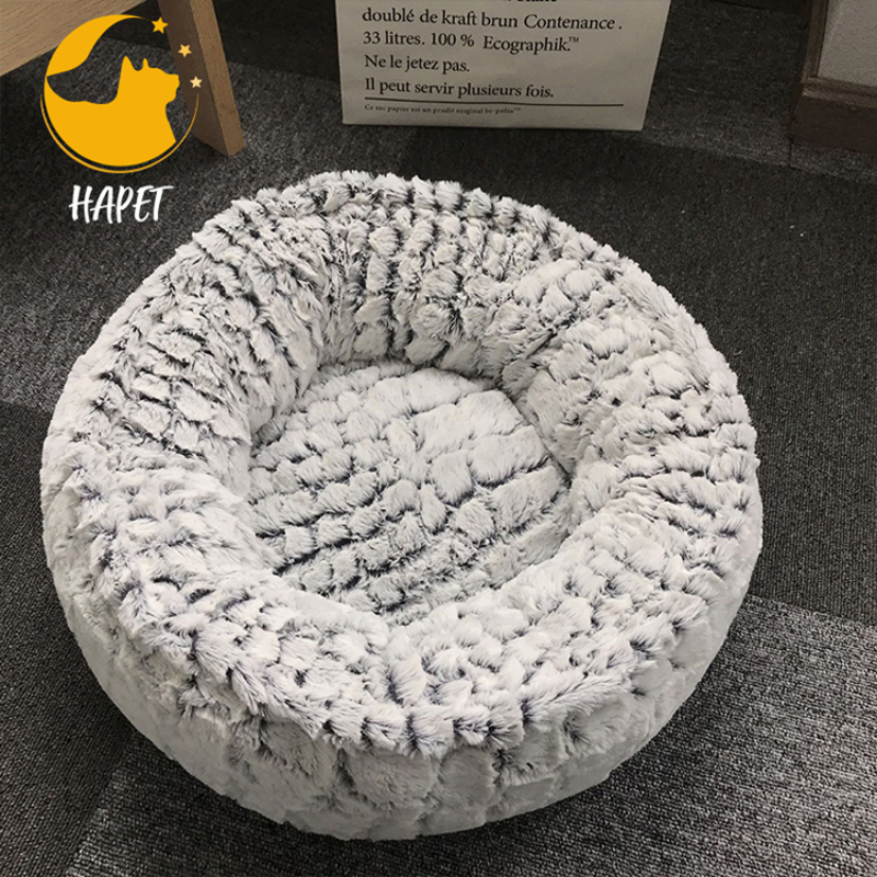 Ultra Soft Plush Round Dog Bed for Small Dogs Machine Washable Cat Memory Foam Bed For Indoor Cats Puppy Pet Calming Bed