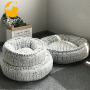 Ultra Soft Plush Round Dog Bed for Small Dogs Machine Washable Cat Memory Foam Bed For Indoor Cats Puppy Pet Calming Bed