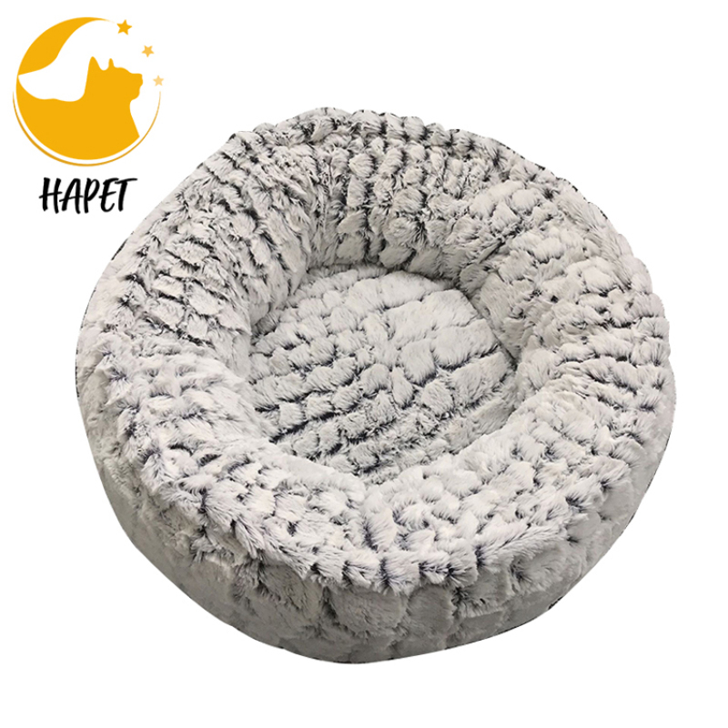 Ultra Soft Plush Round Dog Bed for Small Dogs Machine Washable Cat Memory Foam Bed For Indoor Cats Puppy Pet Calming Bed