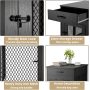 Decorative Wooden Dog Kennel End Table Pet Crate House Cage Furniture with Drawer