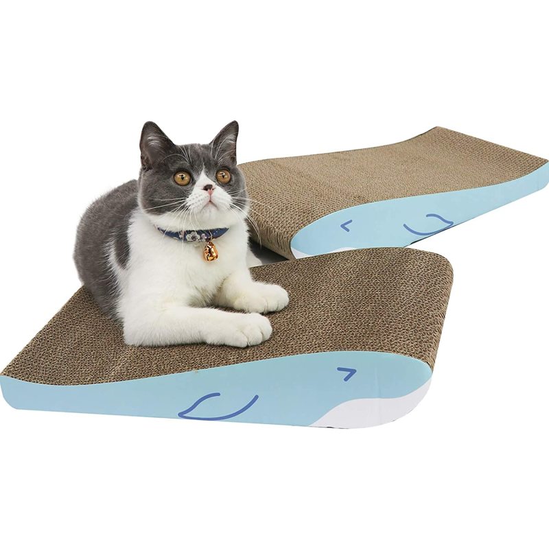 Cat Scratcher Cardboard, Kitty Cat Scratching Pad Recycle Corrugate Scratcher Cat Scratch Bed Long Lasting Reversable