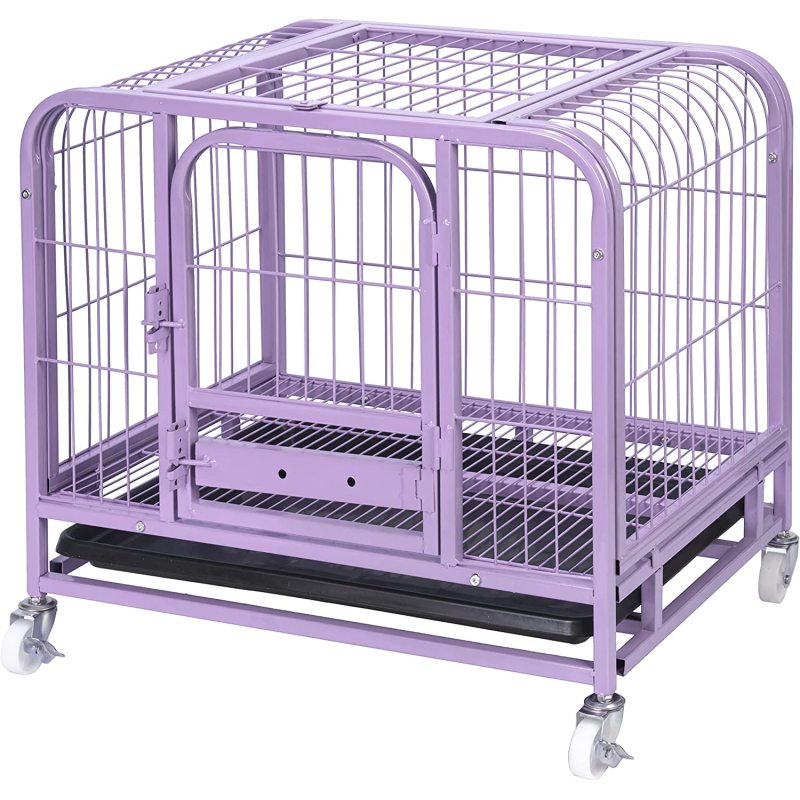 Wheels and Tray Metal Dog Crate Strong Dog Kennel