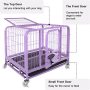 Wheels and Tray Metal Dog Crate Strong Dog Kennel