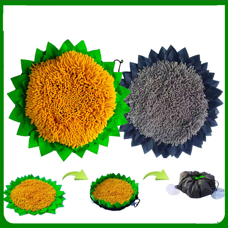 Hot Dog Toy Pet Sniffing Pad Suction Cup For Sniffing Hidden Sunflower Food Dog Sniffing Pad