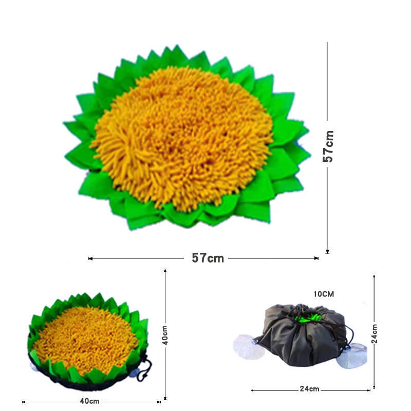 Hot Dog Toy Pet Sniffing Pad Suction Cup For Sniffing Hidden Sunflower Food Dog Sniffing Pad