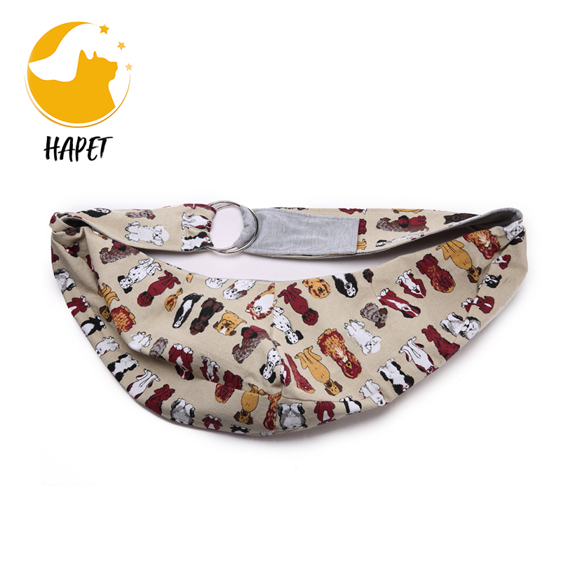 Dog and Cat Sling Carrier Hands Free Reversible Pet Papoose Bag Soft Pouch and Tote Design