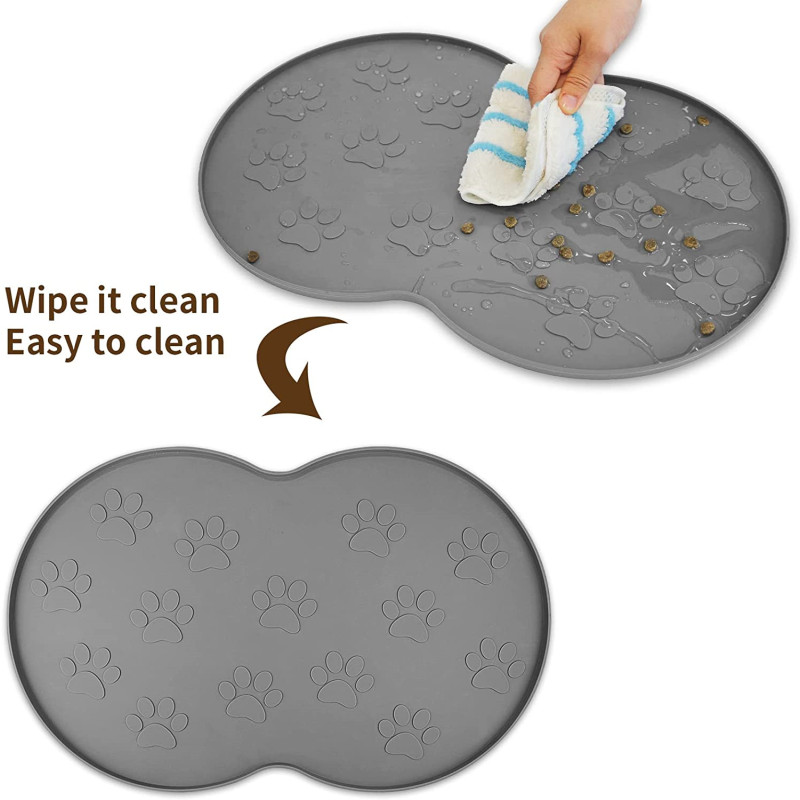Waterproof Non-Slip Bowl Tray Suitable Pet Placemat for Small and Medium Pets