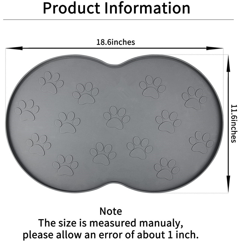 Waterproof Non-Slip Bowl Tray Suitable Pet Placemat for Small and Medium Pets