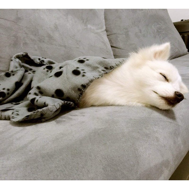 Warm Paw Print Blanket/Bed Cover for Dogs and Cats