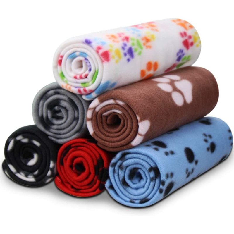 Warm Paw Print Blanket/Bed Cover for Dogs and Cats