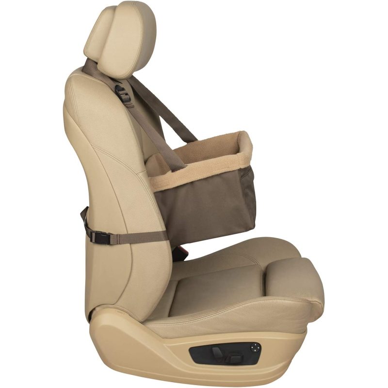 Dog Booster Seat for Cars, Trucks and SUVs - Easy to Adjust Strap - Durable Fleece Liner is Machine Washable and Easy to Clean