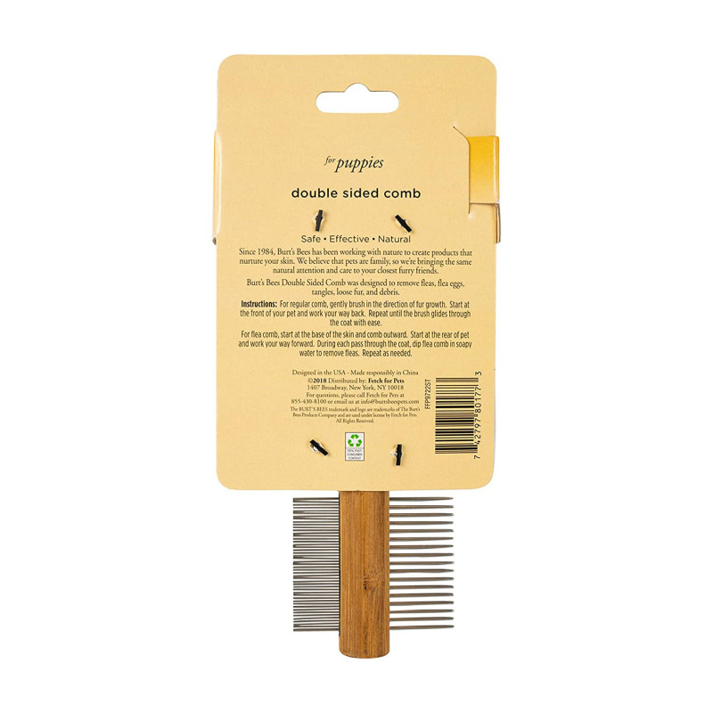 Flea Eggs Comfortably Double Sided Comb Grooming Tool for Dogs