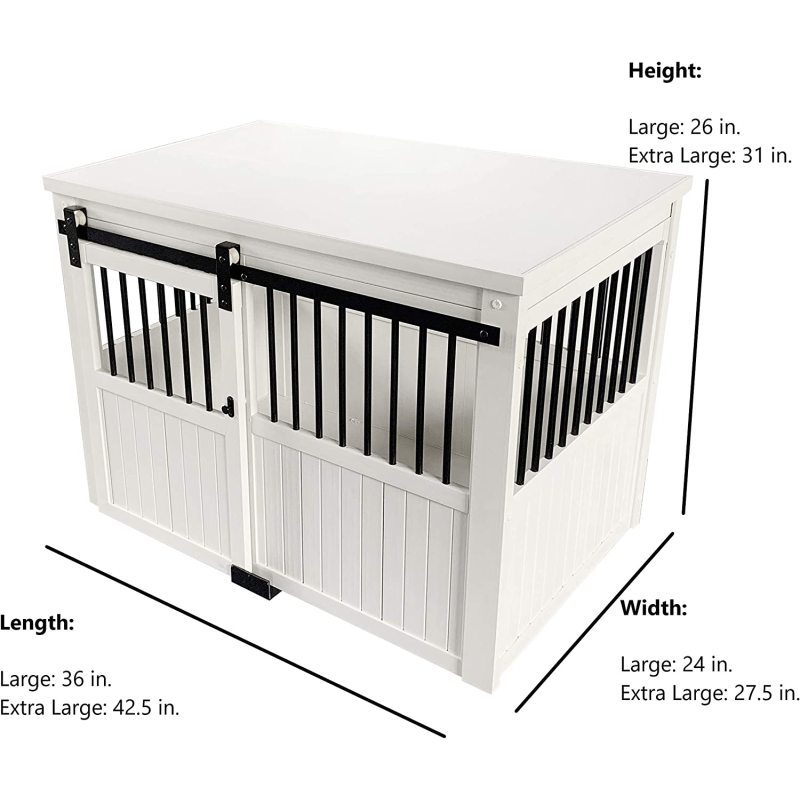 Dog Crate Sliding Barn Door Furniture For Indoor Use