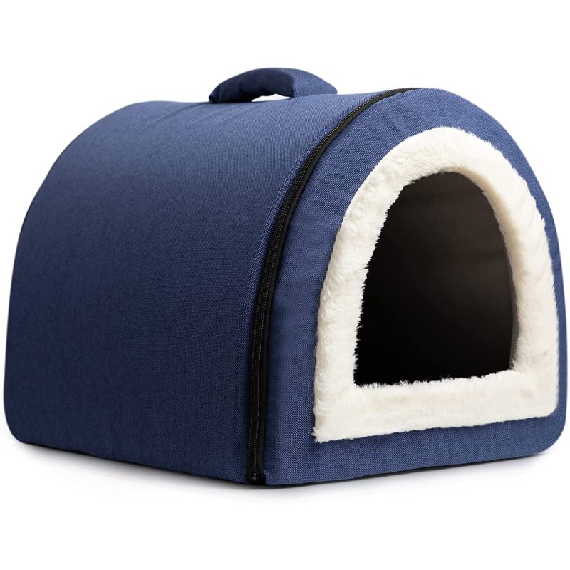 Self-Warming Foldable Cave House Animal Shape Nest Pet Sleeping Bed for Cats and Small Dogs