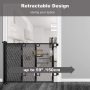 Retractable Baby Gate Dog Gate Easy to Roll and Latch Dogs Gate for Doorways Stairs, Hallways, Deck Banisters Indoor/Outdoor