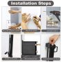Retractable Baby Gate Dog Gate Easy to Roll and Latch Dogs Gate for Doorways Stairs, Hallways, Deck Banisters Indoor/Outdoor