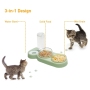 Pet Cat Bowl Automatic Feeder Dog Cat Food Bowl With Water Fountain Double Bowl Stand Dish For Cats