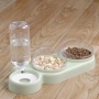 Pet Cat Bowl Automatic Feeder Dog Cat Food Bowl With Water Fountain Double Bowl Stand Dish For Cats