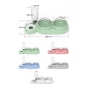 Pet Cat Bowl Automatic Feeder Dog Cat Food Bowl With Water Fountain Double Bowl Stand Dish For Cats