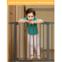 Extra Wide Child Gate with Door Child Gate Includes Extension Pressure Mounted Kit