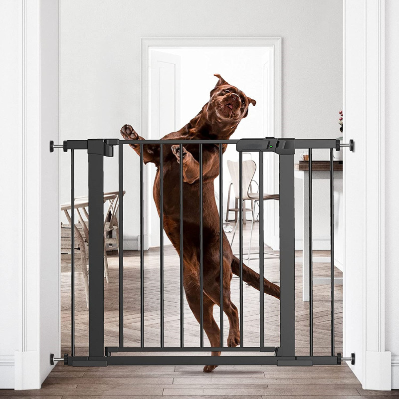 Extra Wide Child Gate with Door Child Gate Includes Extension Pressure Mounted Kit