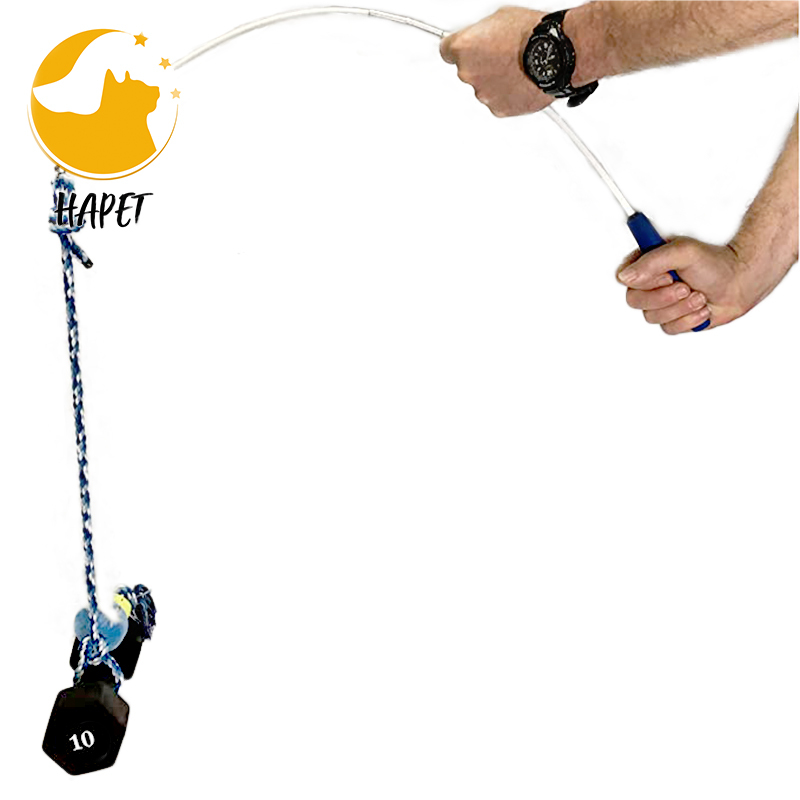 Flirt Pole for Dogs with Safe and Strong Durable Telescopic Lure Stick Dog Toy Training for Fun