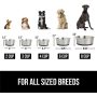 Stainless Steel Metal Dog Bowl  Rubber Base, Heavy Duty, Rust Resistant, Food Grade Free Less Sliding, Quiet Pet