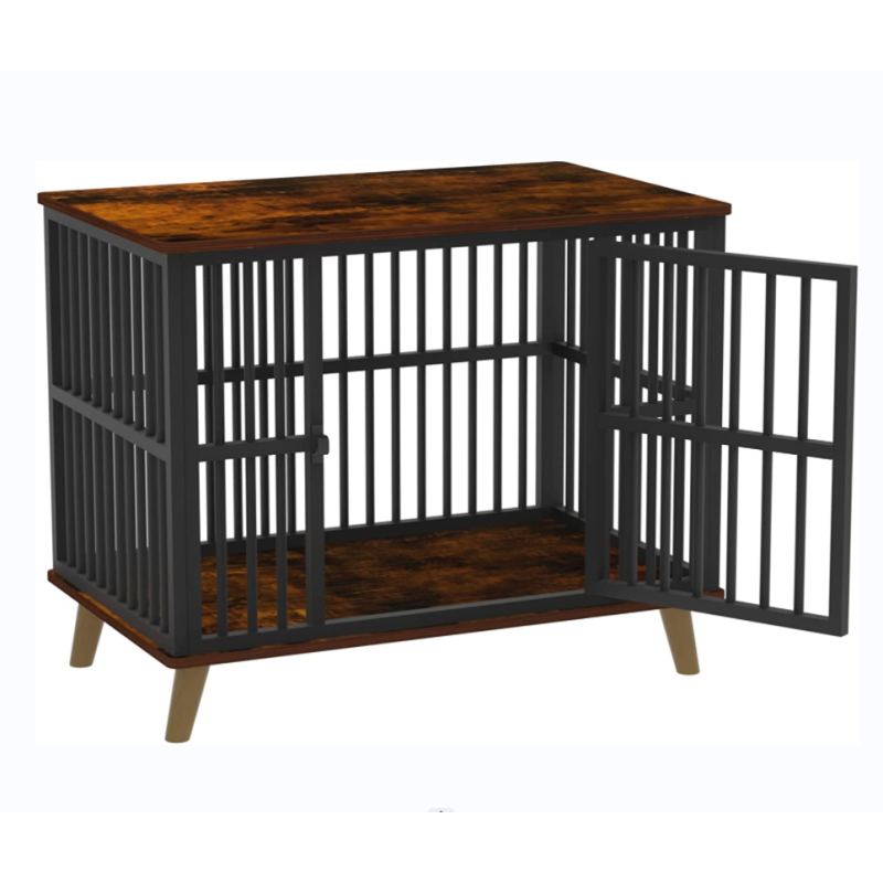 Modern Industrial Style Indoor Metal Pet Kennel Cage Side End Table