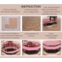 Animals Wood Frame Cat Playpen Cage Indoor Kitten Crate Dog for Puppy Large Size Sturdy Long Lasting Use