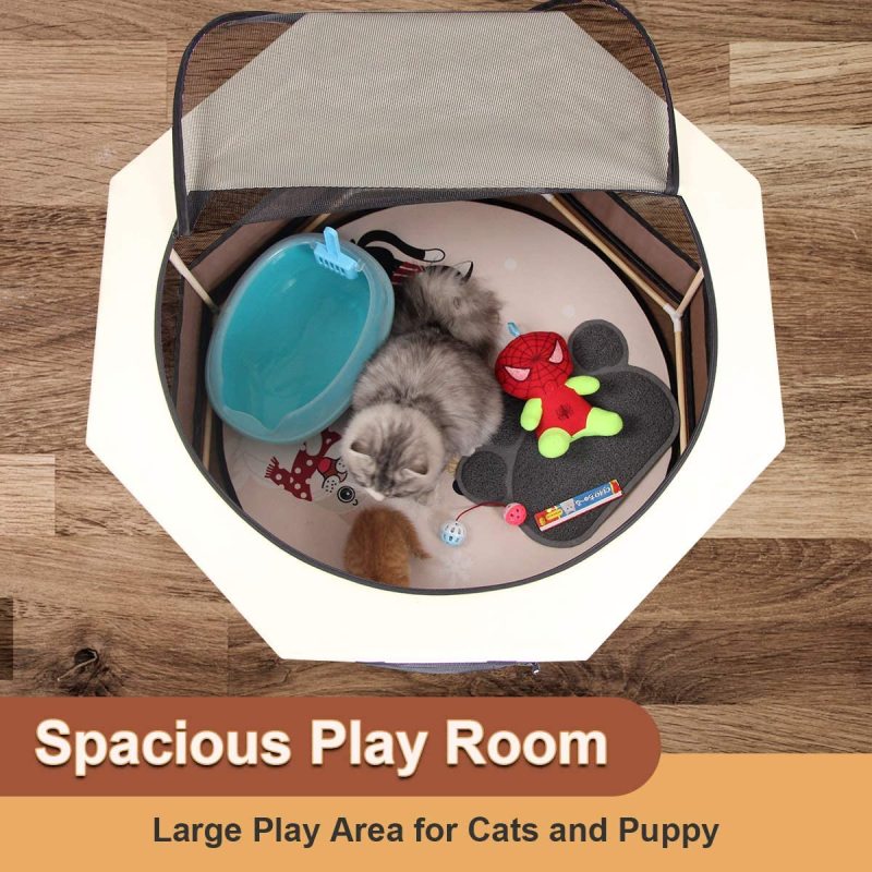 Animals Wood Frame Cat Playpen Cage Indoor Kitten Crate Dog for Puppy Large Size Sturdy Long Lasting Use