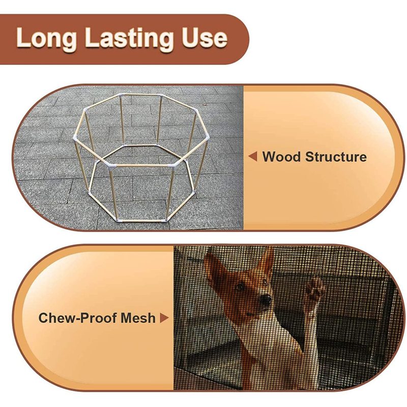 Animals Wood Frame Cat Playpen Cage Indoor Kitten Crate Dog for Puppy Large Size Sturdy Long Lasting Use