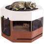 Animals Wood Frame Cat Playpen Cage Indoor Kitten Crate Dog for Puppy Large Size Sturdy Long Lasting Use