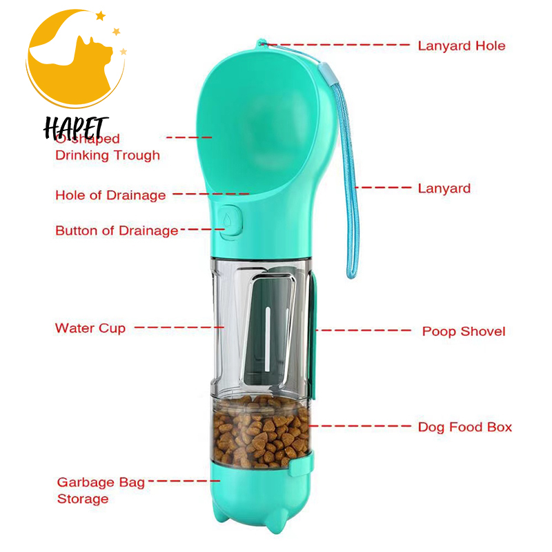 Multifunctional pet accompanying water food cup outdoor portable water pet water drinker