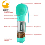 Multifunctional pet accompanying water food cup outdoor portable water pet water drinker