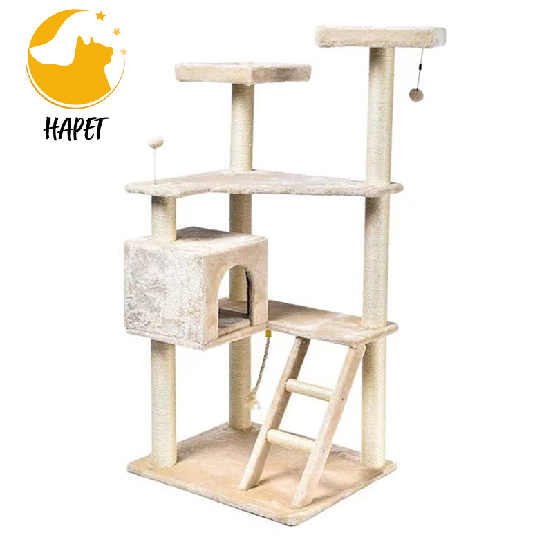 Cat Tower Cat Condo Sisal Scratching Posts with Jump Platform Cat Tree