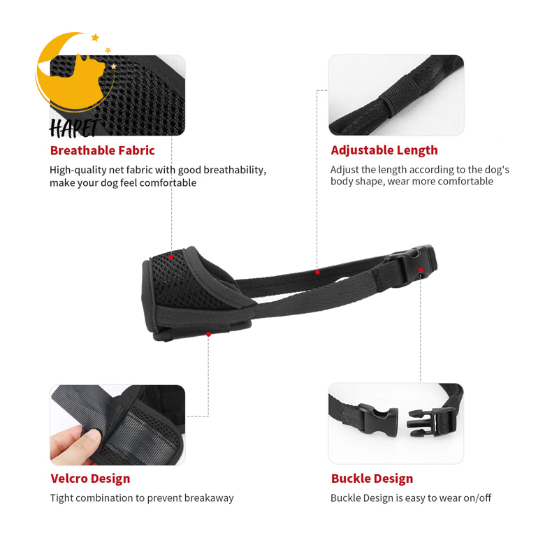 Soft Nylon Muzzle Anti Biting Barking Chewing Air Mesh Breathable Drinkable Adjustable Loop Pets Muzzle