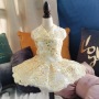 Dog Lace Wedding Dress Tutu Skirt Puppy Cat Floral Princess Dress Pet Birthday Party Costume for Spring Summer