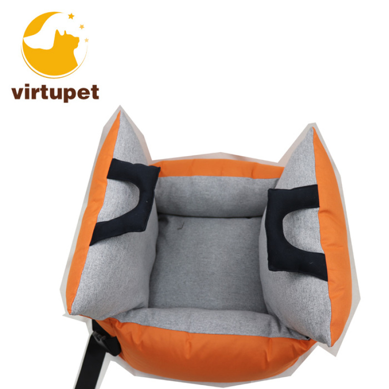 Pet Car Seat Deluxe Travel Bed Dog Booster Car Seat Premium Quality with Clip-on Safety Leash memory foam dog travel bed