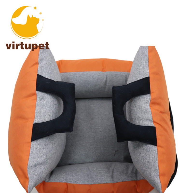 Pet Car Seat Deluxe Travel Bed Dog Booster Car Seat Premium Quality with Clip-on Safety Leash memory foam dog travel bed