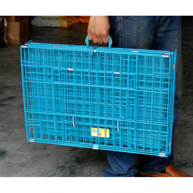 Dog Crates for Dogs - Dog Crate Pet Cage Double-Door Wire Metal Kennel Cages with Divider Panel & Tray Foldable & Portable