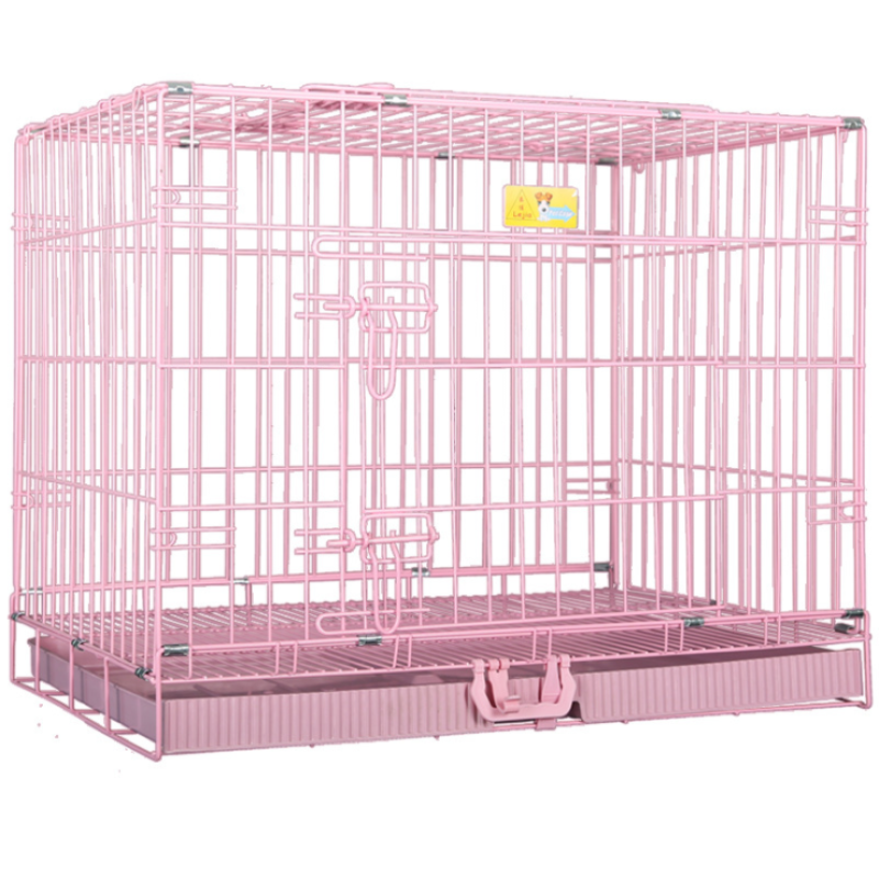 Dog Crates for Dogs - Dog Crate Pet Cage Double-Door Wire Metal Kennel Cages with Divider Panel & Tray Foldable & Portable