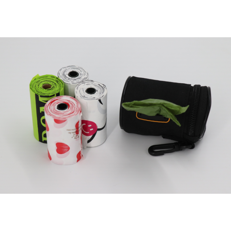 Biodegradable Dog Poop Bags Extra Thick and Strong Customized Printing Dispenser with bags