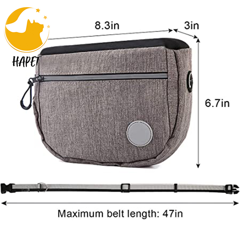 Dog Treat Pouch for Training Portable Dog Walking Fanny Pack Built