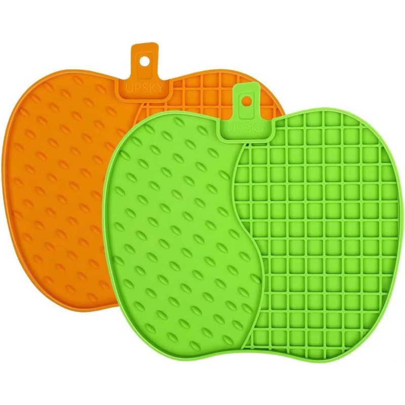 Pet Calming Dog Treat Pads apple Pet Licking Mat Slow Feeder Cat Training Perfect