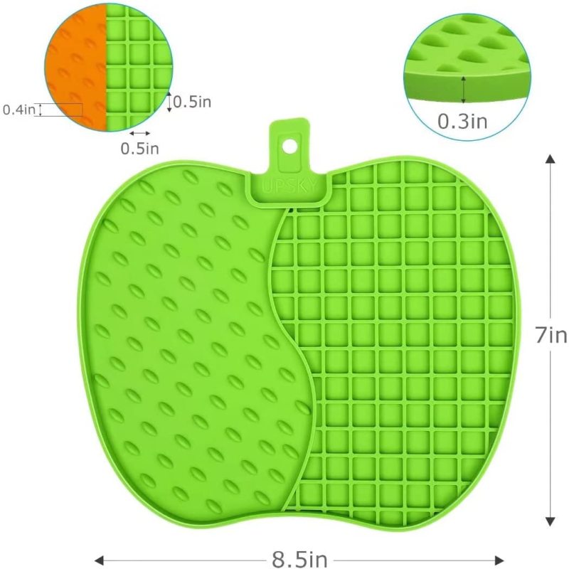 Pet Calming Dog Treat Pads apple Pet Licking Mat Slow Feeder Cat Training Perfect