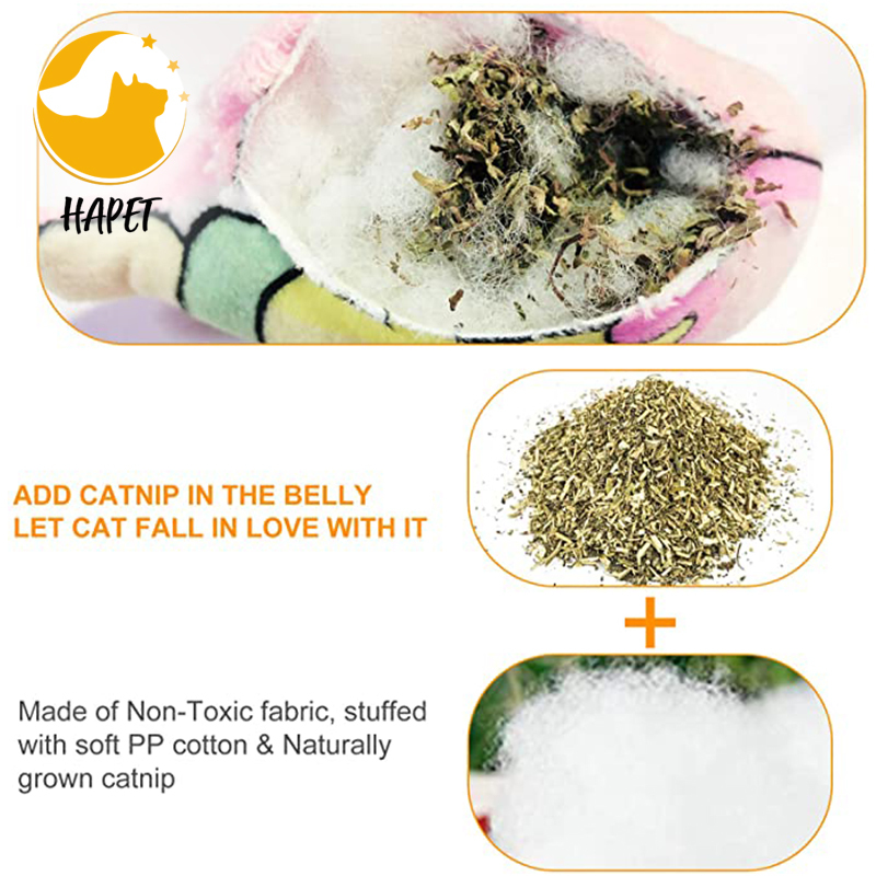 Plush Animal Shape Toys Cute Cat Interactive Catnip Toys for Indoor Cats